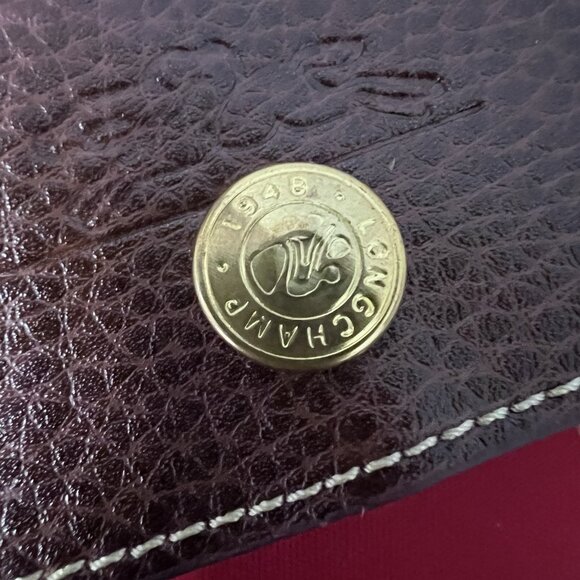 LONGCHAMP Le Pliage Medium Handbag Red Nylon Tote Foldable - Picture 6 of 13